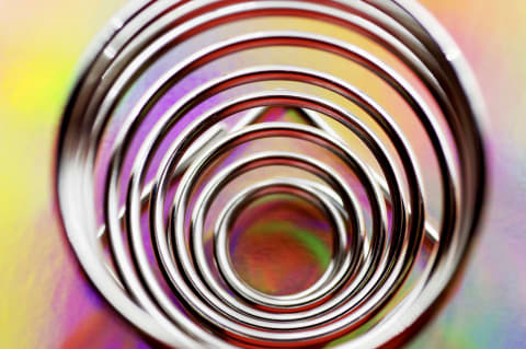 Close-up of a coil.