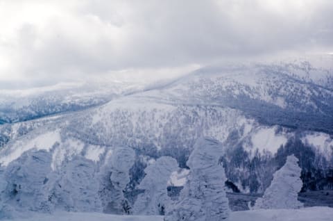 The Hakkoda Mountains in winter.