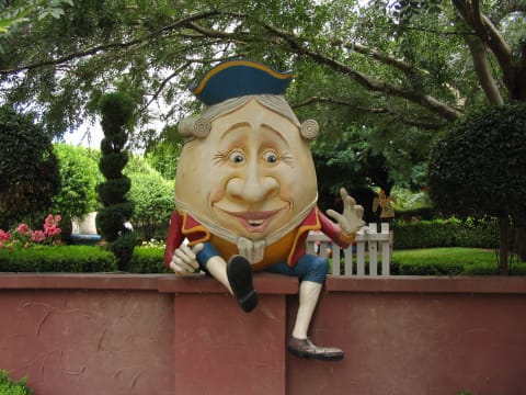 Humpty Dumpty at Hunter Valley Gardens' Storybook Garden in New South Wales, Australia.