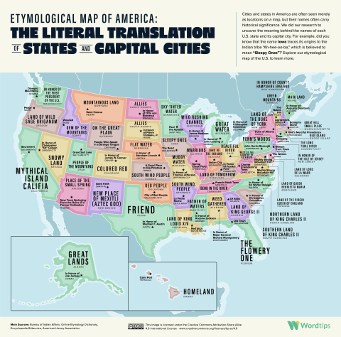 Etymological map of the U.S. Click to enlarge.