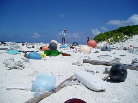 It’s hard to tell whether this marine debris washed up in Papahanaumokuakea Marine National Monument was flotsam or jetsam. 