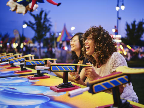 Carnivals usually feature an assortment of games and rides.