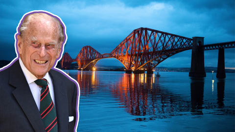 Prince Philip and Forth Bridge.