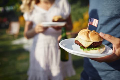 Many American celebrate the holiday with a BBQ. 