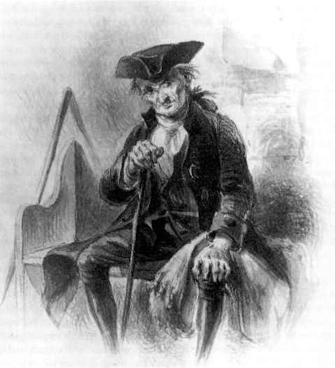 An 1849 sketch of Diedrich Knickerbocker by Felix O.C. Darley.