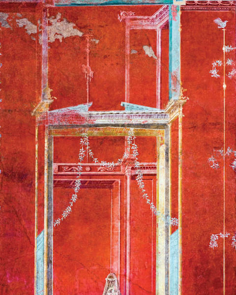 Fresco of the Portico, created between 62 and 79 CE, from the Temple of Isis in Pompeii.