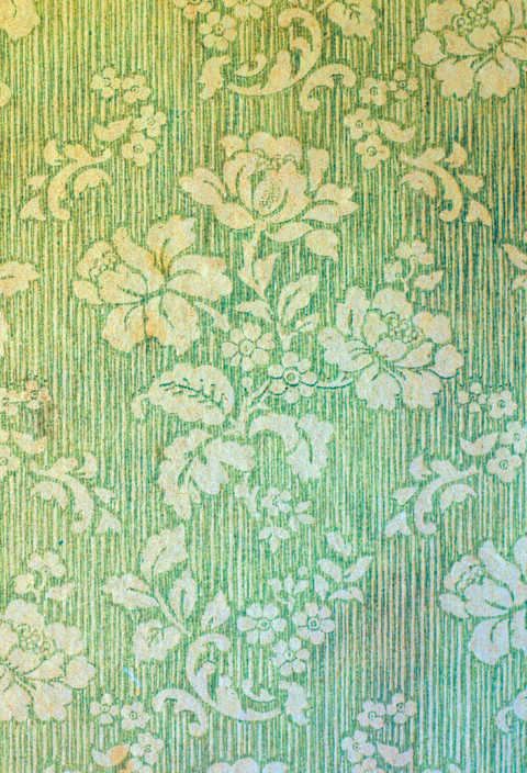 Vintage wallpaper illustrating one of the many uses of Scheele's green.