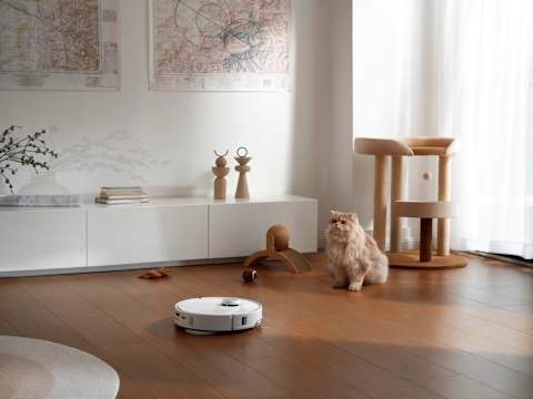 Roborock’s Qrevo Curv can recognize your pet.