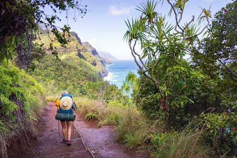 Be prepared for anything along the Kalalau Trail in Kaua’i.