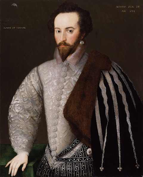 The explorer Sir Walter Raleigh was linked romantically to the queen.