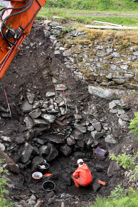 Excavation in the well today.