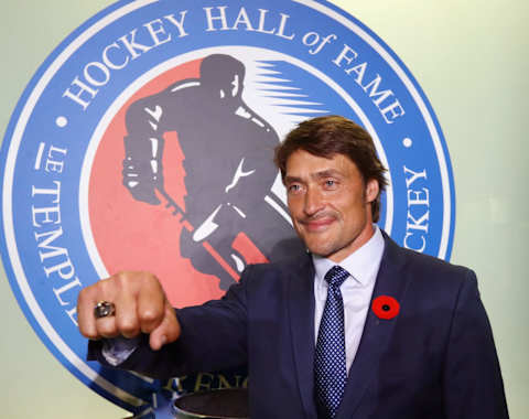 Teemu Selanne. (Photo by Bruce Bennett/Getty Images)