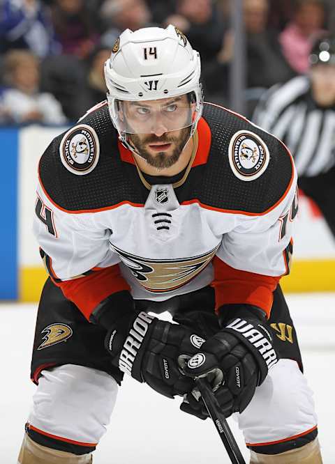 Adam Henrique #14 of the Anaheim Ducks (Photo by Claus Andersen/Getty Images)