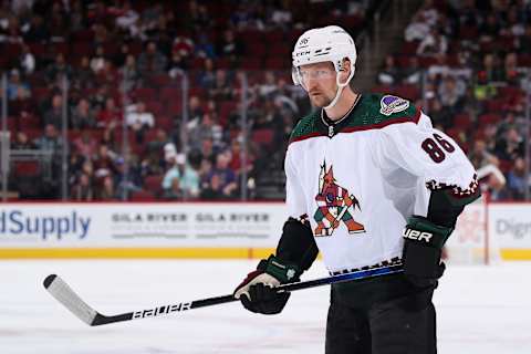 GLENDALE, ARIZONA – OCTOBER 18: Anton Stralman #86 of the Arizona Coyotes  . (Photo by Christian Petersen/Getty Images)