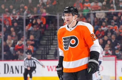 James van Riemsdyk #25 of the Philadelphia Flyers (Photo by Mitchell Leff/Getty Images)