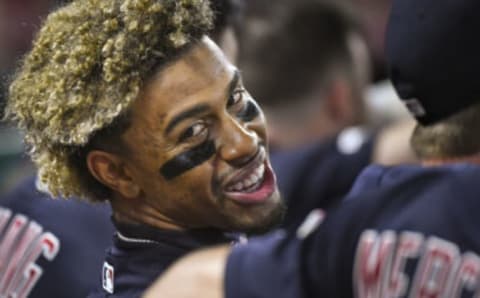 Cleveland Indians Shortstop Francisco Lindor. (Photo by Carrie Giordano/Icon Sportswire via Getty Images)