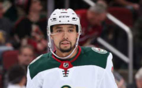 GLENDALE, ARIZONA – DECEMBER 19: Matt Dumba #24 of the Minnesota Wild during the third period of the NHL game against the Arizona Coyotes at Gila River Arena on December 19, 2019 in Glendale, Arizona. The Wild defeated the Coyotes 8-5. (Photo by Christian Petersen/Getty Images)