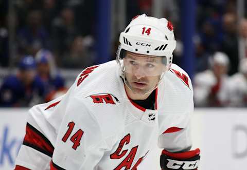 Justin Williams #14 of the Carolina Hurricanes. (Photo by Bruce Bennett/Getty Images)