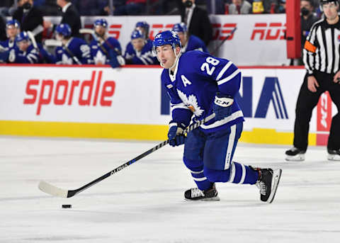 Joey Anderson #28 of the Toronto Marlies. (Photo by Minas Panagiotakis/Getty Images)