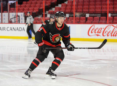 Josh Norris #9 of the Ottawa Senators  (Photo by Matt Zambonin/Freestyle Photography/Getty Images)