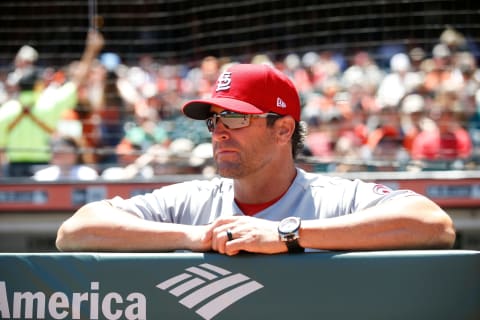 MLB Manager Mike Matheny of the St. Louis Cardinals (Photo by Michael Zagaris/Getty Images)