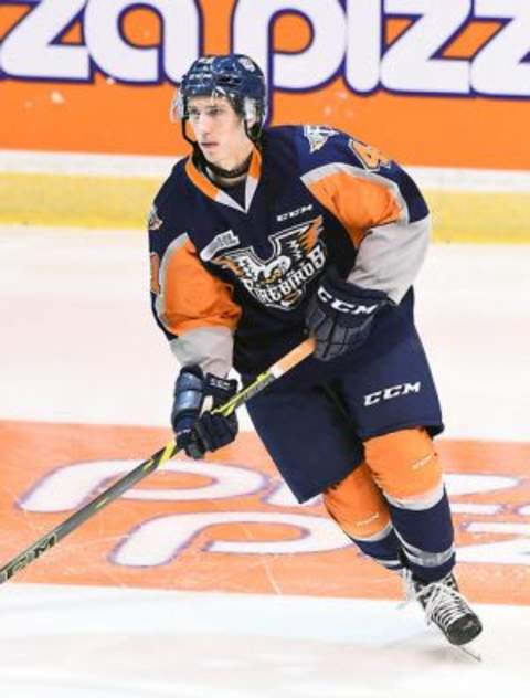 Will Bitten #41 of the Flint Firebirds takes warmup prior to a game against the Mississauga Steelheads on October 4, 2015 at the Hershey Centre in Mississauga, Ontario, Canada.Oct. 3, 2015 – Source: Graig Abel/Getty Images North America