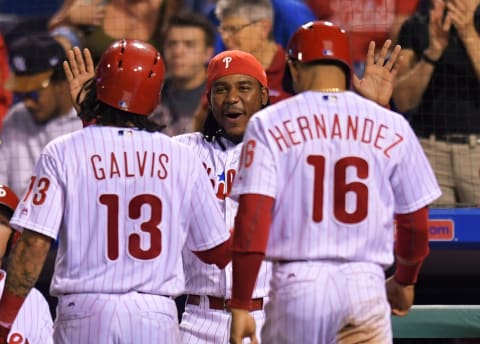 Some fans have turned their backs on Hernandez and Galvis. Photo by D. Hallowell/Getty Images.