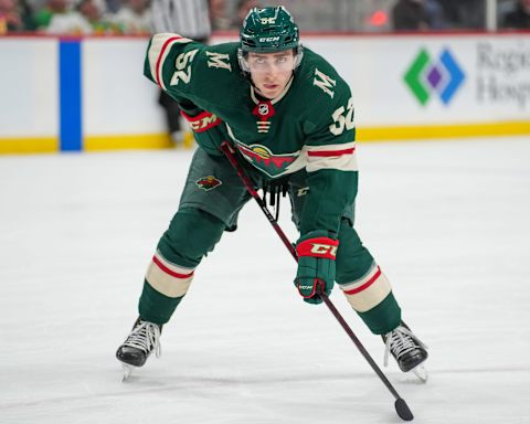 Connor Dewar has split time between the Iowa and Minnesota Wild this season and has shown he belongs at the NHL level. (Matt Blewett-USA TODAY Sports