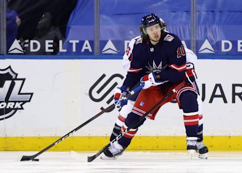 Artemi Panarin #10 of the New York Rangers. (Photo by Bruce Bennett/Getty Images)