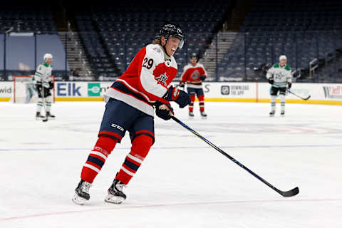 Patrik Laine #29 of the Columbus Blue Jackets.(Photo by Kirk Irwin/Getty Images)