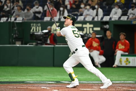 Rixon Wingrove was a hitting star for Australia.. (Photo by Kenta Harada/Getty Images)