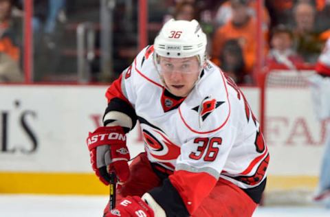 Jussi Jokinen, Carolina Hurricanes (Photo by Drew Hallowell/Getty Images)