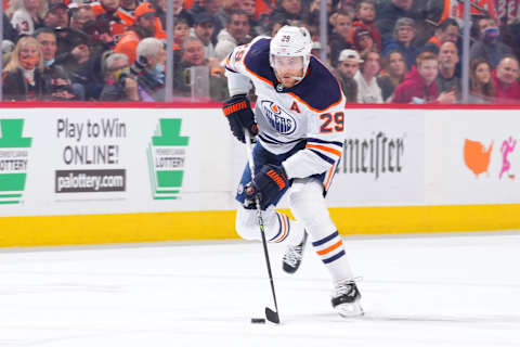 Leon Draisaitl of the Edmonton Oilers. (Photo by Mitchell Leff/Getty Images)