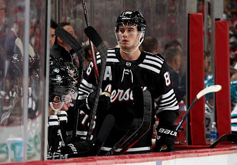 Jack Hughes of the New Jersey Devils. (Photo by Elsa/Getty Images)