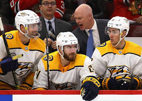 Head coach John Hynes of the Nashville Predators (Photo by Jonathan Daniel/Getty Images)