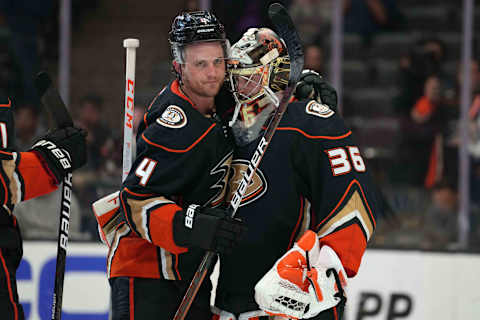 Anaheim Ducks goaltender John Gibson (36): Kirby Lee-USA TODAY Sports