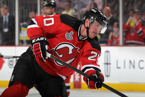 Ryan Carter of the New Jersey Devils. (Photo by Bruce Bennett/Getty Images)