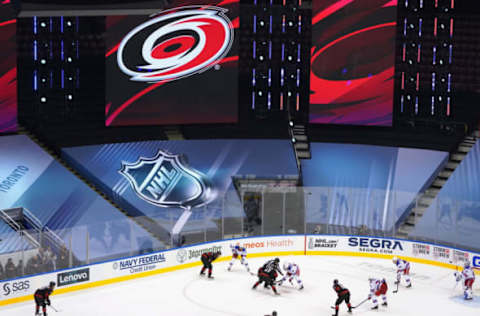 The New York Rangers skates against the Carolina Hurricanes(Photo by Andre Ringuette/Getty Images)