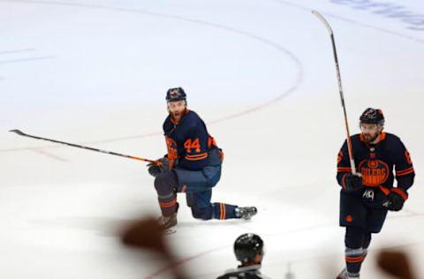 Edmonton Oilers Zack Kassian, #44. (Photo by Codie McLachlan/Getty Images)