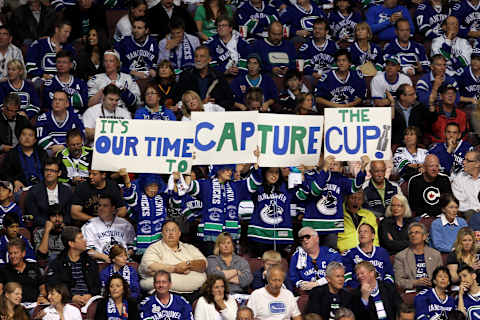 Vancouver Canucks fans (Photo by Bruce Bennett/Getty Images)