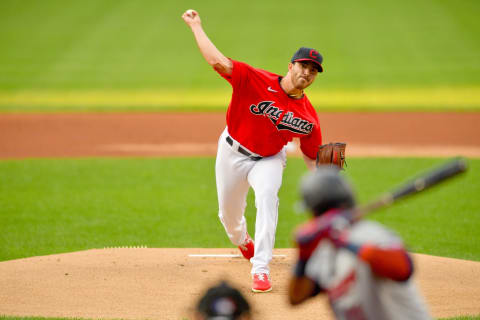 Starter Aaron Civale of the Cleveland Indians (Photo by Jason Miller/Getty Images)