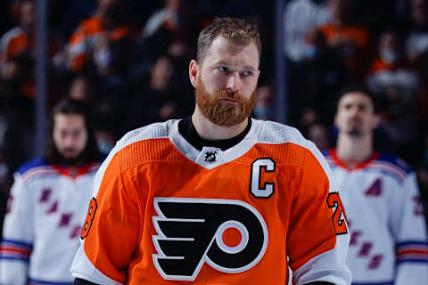 Claude Giroux #28 of the Philadelphia Flyers (Photo by Tim Nwachukwu/Getty Images)