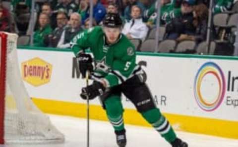 Dallas Stars defenseman Jamie Oleksiak (5) in action (Jerome Miron-USA TODAY Sports)