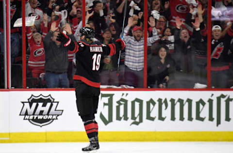 Dougie Hamilton #19 of the Carolina Hurricanes (Photo by Grant Halverson/Getty Images)