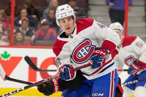 Oct 1, 2022; Ottawa, Ontario, CAN; Montreal Canadiens Filip Mesar (Mandatory Credit: Marc DesRosiers-USA TODAY Sports