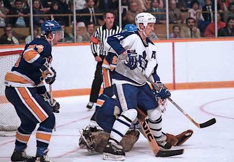 TORONTO, ON – APRIL: Borje Salming #21 of the Toronto Maple Leafs .  (Photo by Graig Abel Collection/Getty Images))