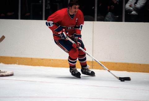 NEW YORK – CIRCA 1979: Serge Savard #18 of the Montreal Canadiens skates against the New York Rangers during an NHL Hockey game circa 1979 at Madison Square Garden in the Manhattan borough of New York City. Savard’s playing career went from 1966-83. (Photo by Focus on Sport/Getty Images)