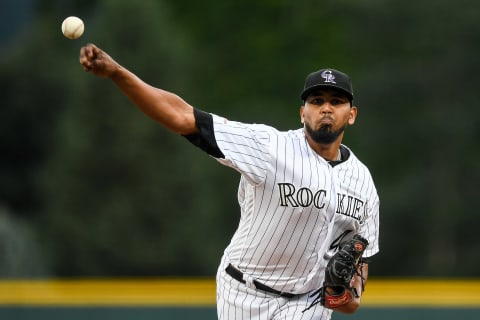 German Marquez #48 of the Colorado Rockies (Photo by Dustin Bradford/Getty Images)