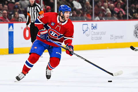 Jan 17, 2023; Montreal, Quebec, CAN; Montreal Canadiens left wing Mike Hoffman. Mandatory Credit: David Kirouac-USA TODAY Sports