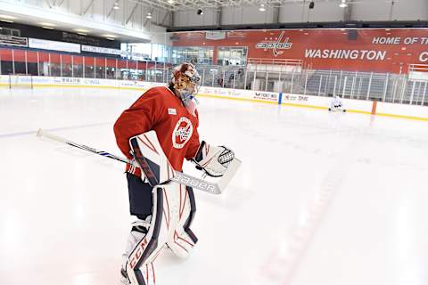 ARLINGTON, VA – JUNE 26: Ilya Samsonov is seen during Washington Capitals Development Camp at Kettler Capitals Iceplex on Tuesday June 26, 2018 in Arlington, VA. (Photo by Matt McClain/The Washington Post via Getty Images)